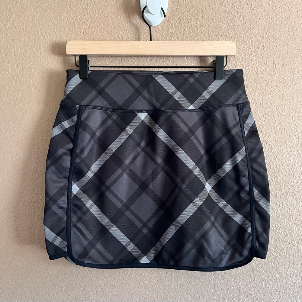 Athleta Plaid Tech Stretch Wander Skirt Size Small